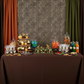 Leopard Animal Print Spandex 4-way Stretch Drape Curtain 12ft H x 60" W
on a safari desert table themed birthday 