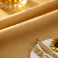 Economy Polyester Tablecloth 108" Round - Gold - CV Linens