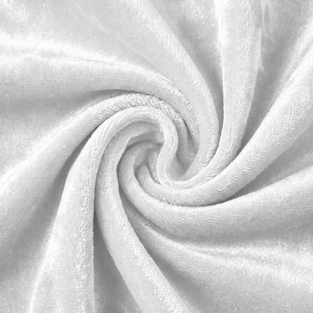 Velvet 10ft H x 52" W Drape/Backdrop Curtain Panel - White - CV Linens