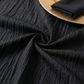 Accordion Crinkle Taffeta 120" Round Tablecloth - Black - CV Linens