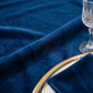 Velvet 120" Round Tablecloth - Navy Blue - CV Linens