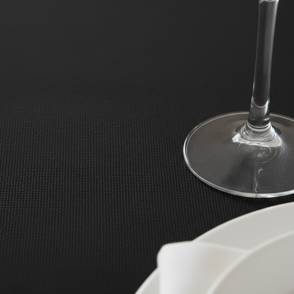 Black Economy Polyester 120" Round Tablecloth | Wedding | Event | Wholesale by CV Linens