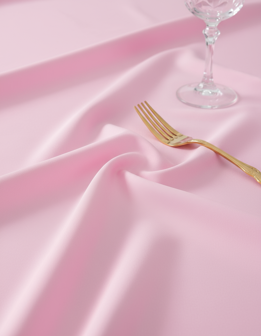 Pink Economy Polyester 120" Round Tablecloth | Wedding | Event | Wholesale by CV Linens