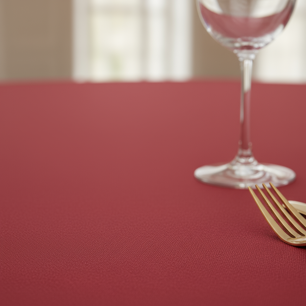 Apple Red Premium Polyester 120" Round Tablecloth | Wedding | Event | Wholesale by CV Linens