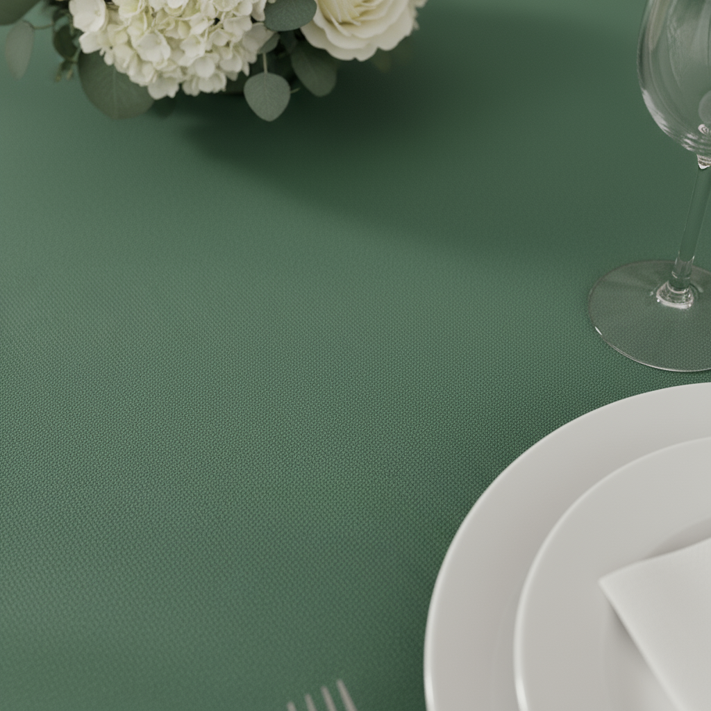 Forest Green Premium Polyester 120" Round Tablecloth | Wedding | Event | Wholesale by CV Linens