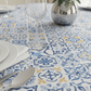 Morocco Mediterranean 120" Round Tablecloth | Polyester | Wedding | Event | Wholesale by CV Linens