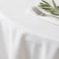 White Premium Polyester 120" Round Tablecloth | Wedding | Event | Wholesale by CV Linens