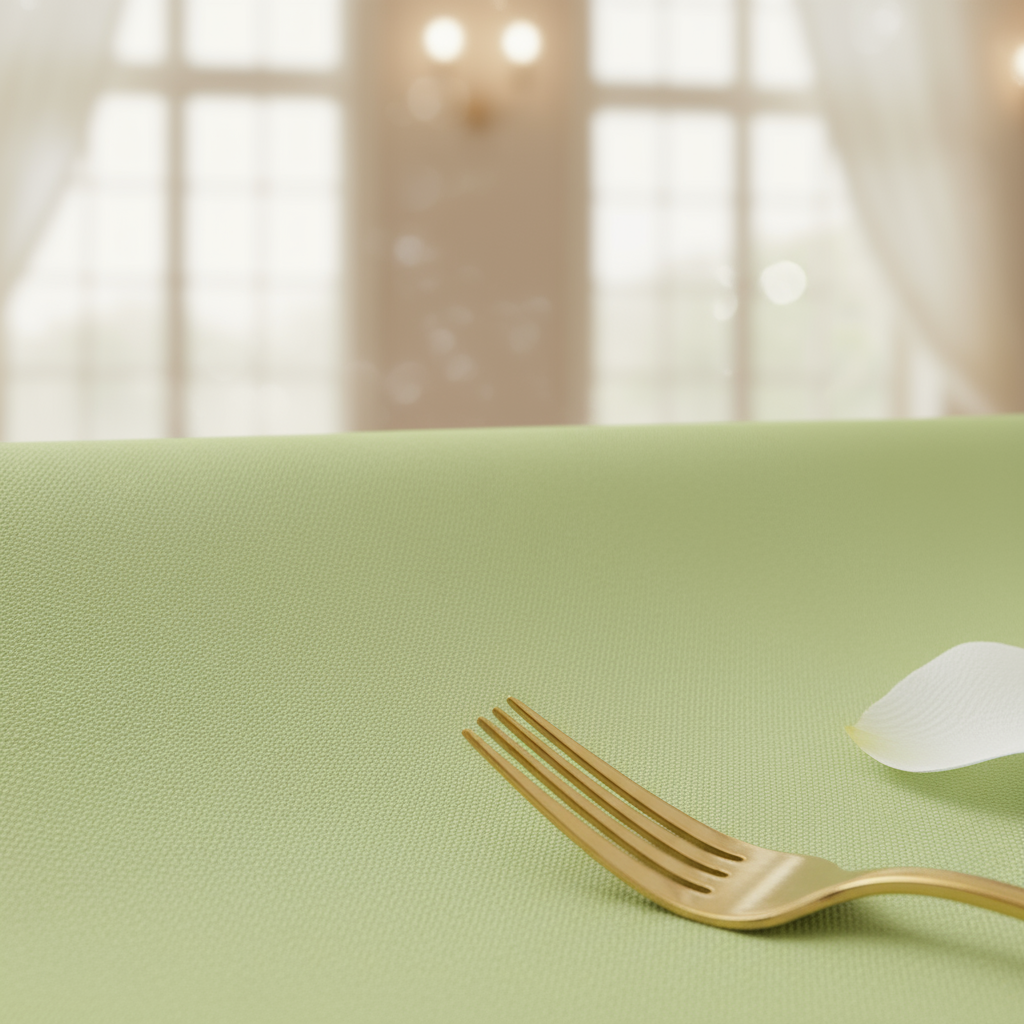 Apple Green Premium Polyester 132" Round Tablecloth | Wedding | Event | Wholesale by CV Linens