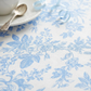 Baby Blue French Toile Round Tablecloth Size: 132 in | Polyester | Wedding | Event | Wholesale by CV Linens