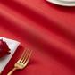 Red Round Premium Polyester Tablecloth Size: 132 in | Wedding | Event | Wholesale by CV Linens