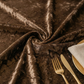 Velvet 132" Round Tablecloth - Chocolate - CV Linens