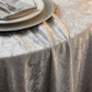 Velvet 132" Round Tablecloth - Silver - CV Linens