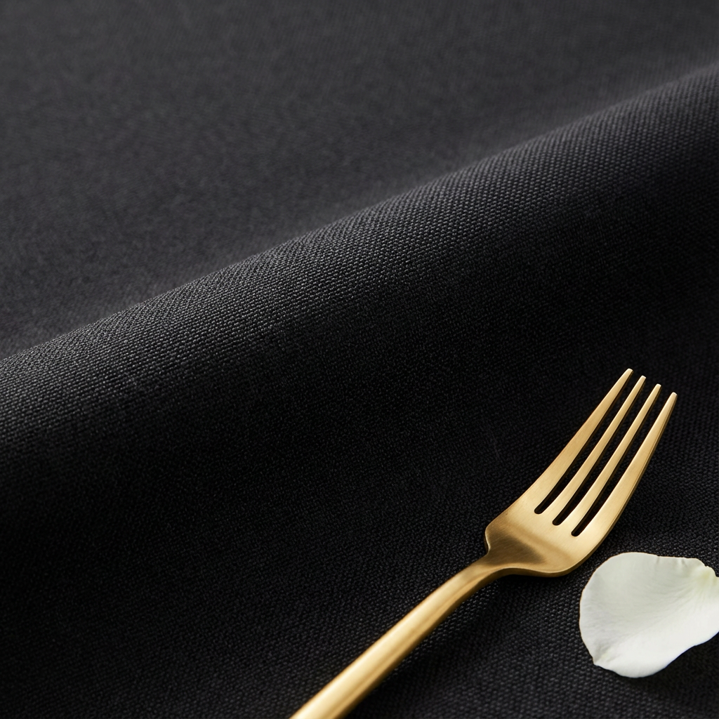 Economy Polyester Tablecloth 90"x132" Oblong Rectangular - Black - CV Linens