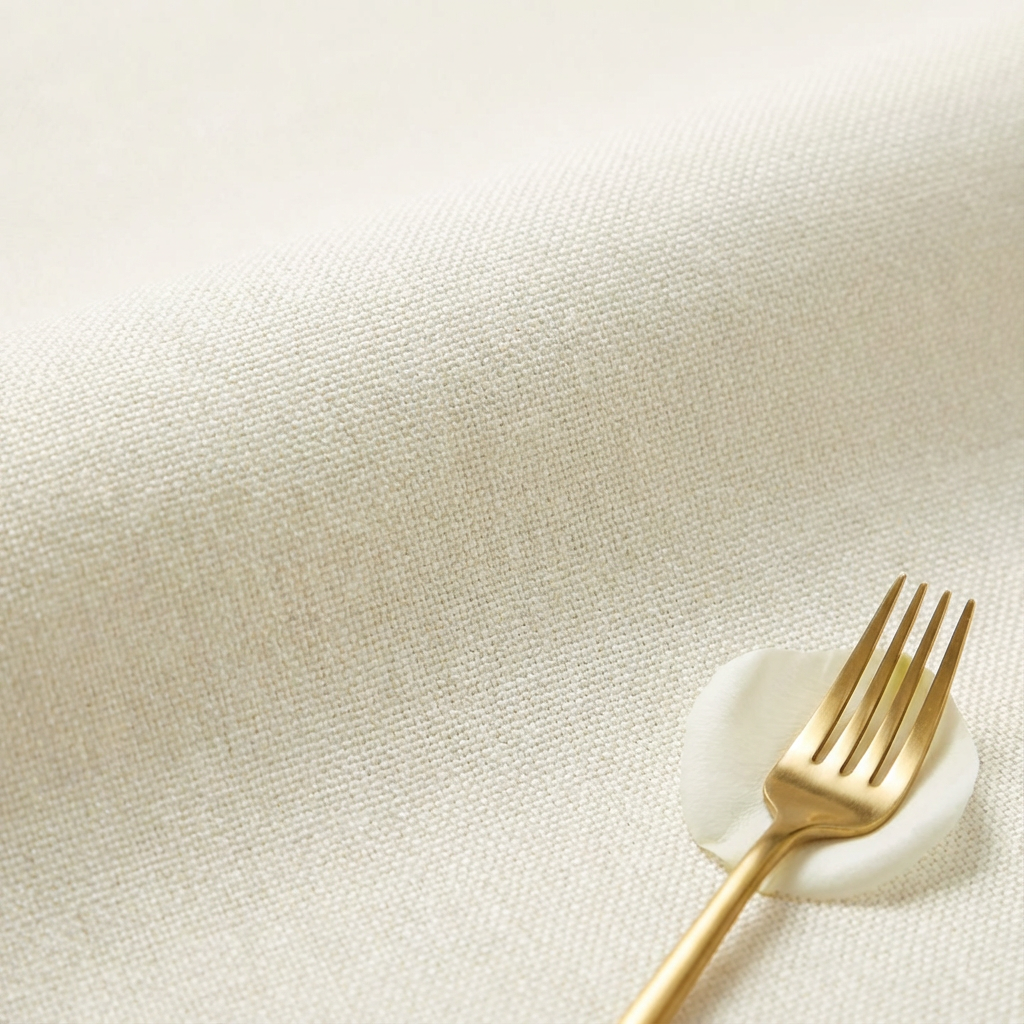 90"x132" Rectangular Oblong Premium Polyester Tablecloth - Light Ivory/Off White - CV Linens