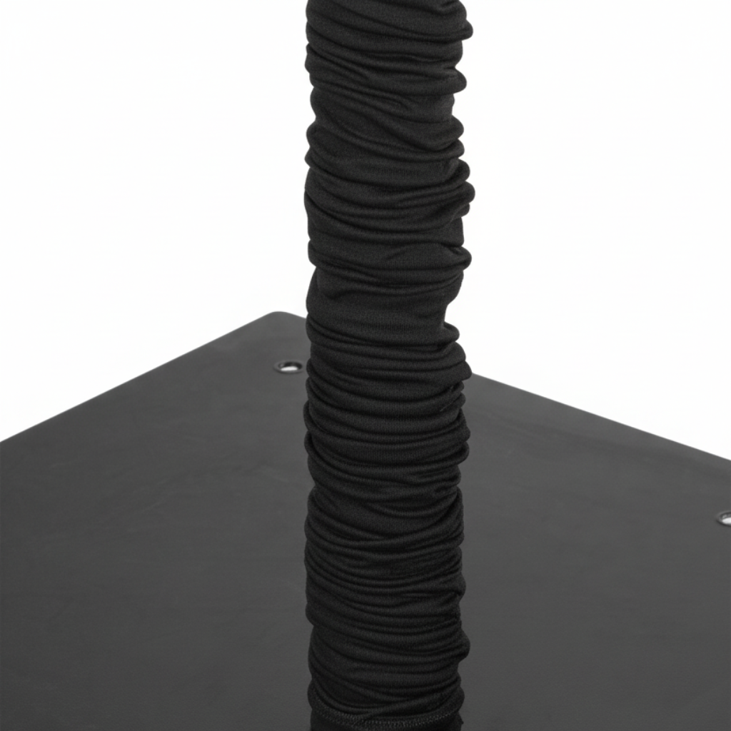 Lifestyle_Detail_Black Spandex Upright Pole Cover Size: 10 ft