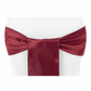 Lifestyle_Detail_Burgundy Standard Satin Chair Sash Size: 6 X 108 in