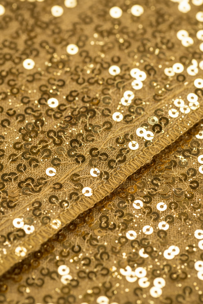 Lifestyle_Detail_Gold Glitz Sequin Napkin Size: 20 X 20 in