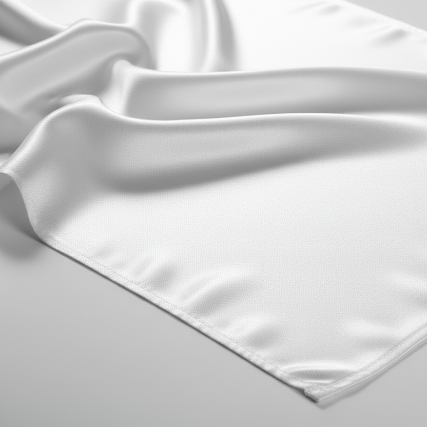 Lifestyle_Detail_White Satin Napkin Size: 20 X 20 in 