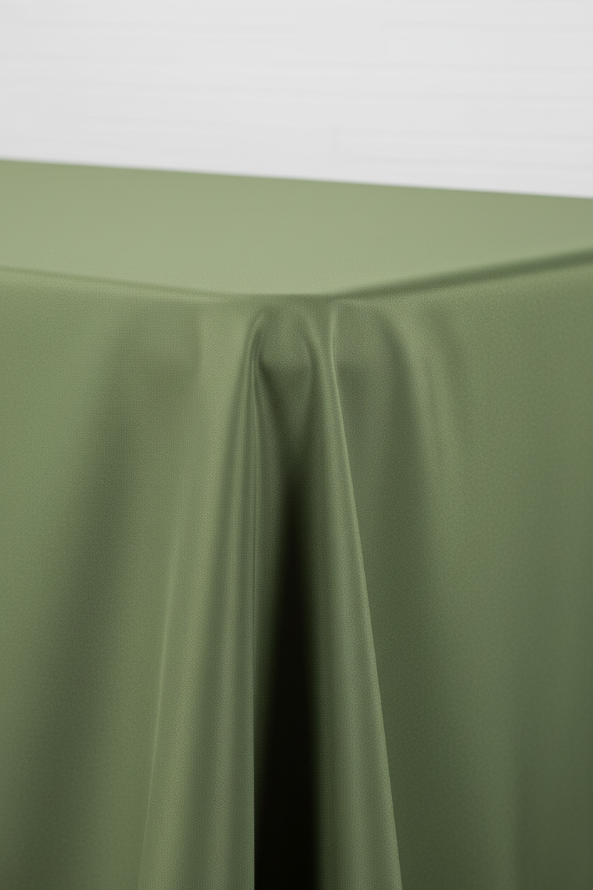 Lifestyle_Detail_Willow Green Rectangular Oblong Premium Polyester Tablecloth Size: 90 X 156 in