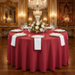 Premium Polyester 108" Round Tablecloth - Apple Red - CV Linens