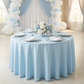 Baby Blue Premium Polyester Round Tablecloth Size: 108 in | Wedding | Event | Wholesale by CV Linens