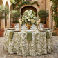 French Toile 108" Round Tablecloth - Olive Green - CV Linens