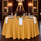 Premium Polyester 108" Round Tablecloth - Gold - CV Linens
