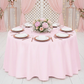 Premium Polyester 108" Round Tablecloth - Pastel Pink - CV Linens