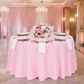 Economy Polyester Tablecloth 108" Round - Pink - CV Linens