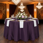 Premium Polyester 108" Round Tablecloth - Eggplant/Plum - CV Linens