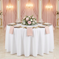 Economy Polyester Tablecloth 108" Round - White - CV Linens