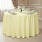 Pastel Yellow Economy Polyester 120" Round Tablecloth | Wedding | Event | Wholesale by CV Linens