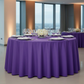 Purple Economy Polyester Tablecloth Round Size: 120 in | Wedding | Event | Wholesale by CV Linens