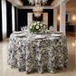 Black French Toile Round Tablecloth Size: 120 in | Polyester | Wedding | Event | Wholesale by CV Linens