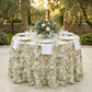 Olive Green French Toile 120" Round Tablecloth | Polyester | Wedding | Event | Wholesale by CV Linens