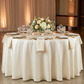 Lamour Satin 120" Round Tablecloth - Ivory - CV Linens