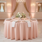 Blush/Rose Gold Premium Polyester Round Tablecloth Size: 120 in | Wedding | Event | Wholesale by CV Linens