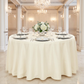 Light Ivory/Off White Premium Polyester 120" Round Tablecloth | Wedding | Event | Wholesale by CV Linens