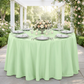 Mint Green Premium Polyester Round Tablecloth Size: 120 in | Wedding | Event | Wholesale by CV Linens