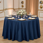 Navy Blue Economy Polyester 120" Round Tablecloth | Wedding | Event | Wholesale by CV Linens