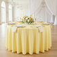 Pastel Yellow Premium Polyester 120" Round Tablecloth | Wedding | Event | Wholesale by CV Linens