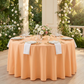 Peach Premium Polyester Round Tablecloth Size: 120 in | Wedding | Event | Wholesale by CV Linens