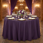 Eggplant/Plum Economy Polyester Tablecloth Round Size: 120 in | Wedding | Event | Wholesale by CV Linens