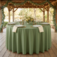 Willow Green Premium Polyester Round Tablecloth Size: 120 in | Wedding | Event | Wholesale by CV Linens