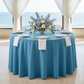 Steele Blue Premium Polyester Round Tablecloth Size: 120 in | Wedding | Event | Wholesale by CV Linens