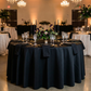Scuba 120" Round Tablecloth - Black - CV Linens