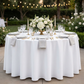 Scuba 120" Round Tablecloth - White - CV Linens