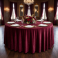 Velvet 120" Round Tablecloth - Burgundy - CV Linens