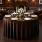 Velvet 120" Round Tablecloth - Chocolate - CV Linens