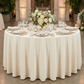Velvet 120" Round Tablecloth - Ivory - CV Linens